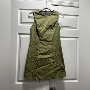 Olive Green Sleeveless Dress